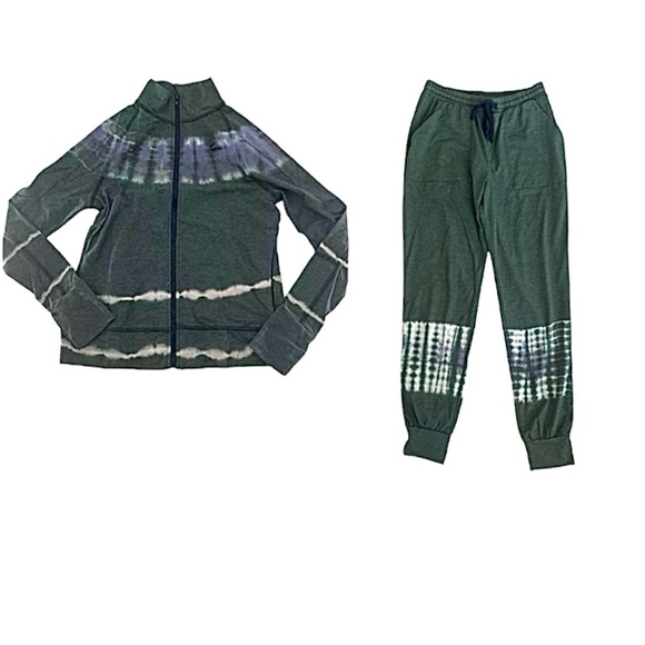 Dolan by Anthropologie- Tye-Dye Infra Cycle Hoodie + Jogger Sweat Pants, Size S - Picture 1 of 9